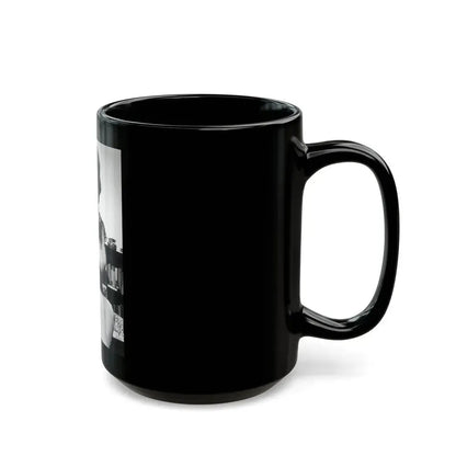 June Palmer #348 - Topless (Vintage Female Icon) Black Coffee Mug - Go Mug Yourself