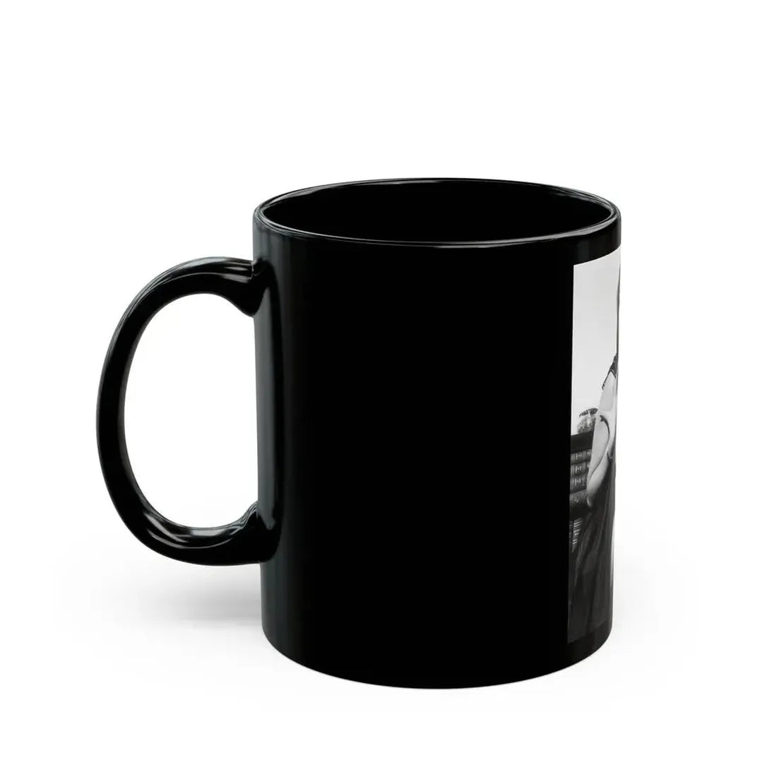 June Palmer #348 - Topless (Vintage Female Icon) Black Coffee Mug - Go Mug Yourself