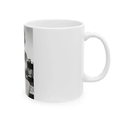 June Palmer #348 - Topless (Vintage Female Icon) White Coffee Mug - Go Mug Yourself