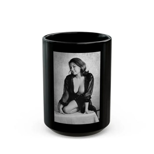 June Palmer #356 (Vintage Female Icon) Black Coffee Mug 15oz - Go Mug Yourself