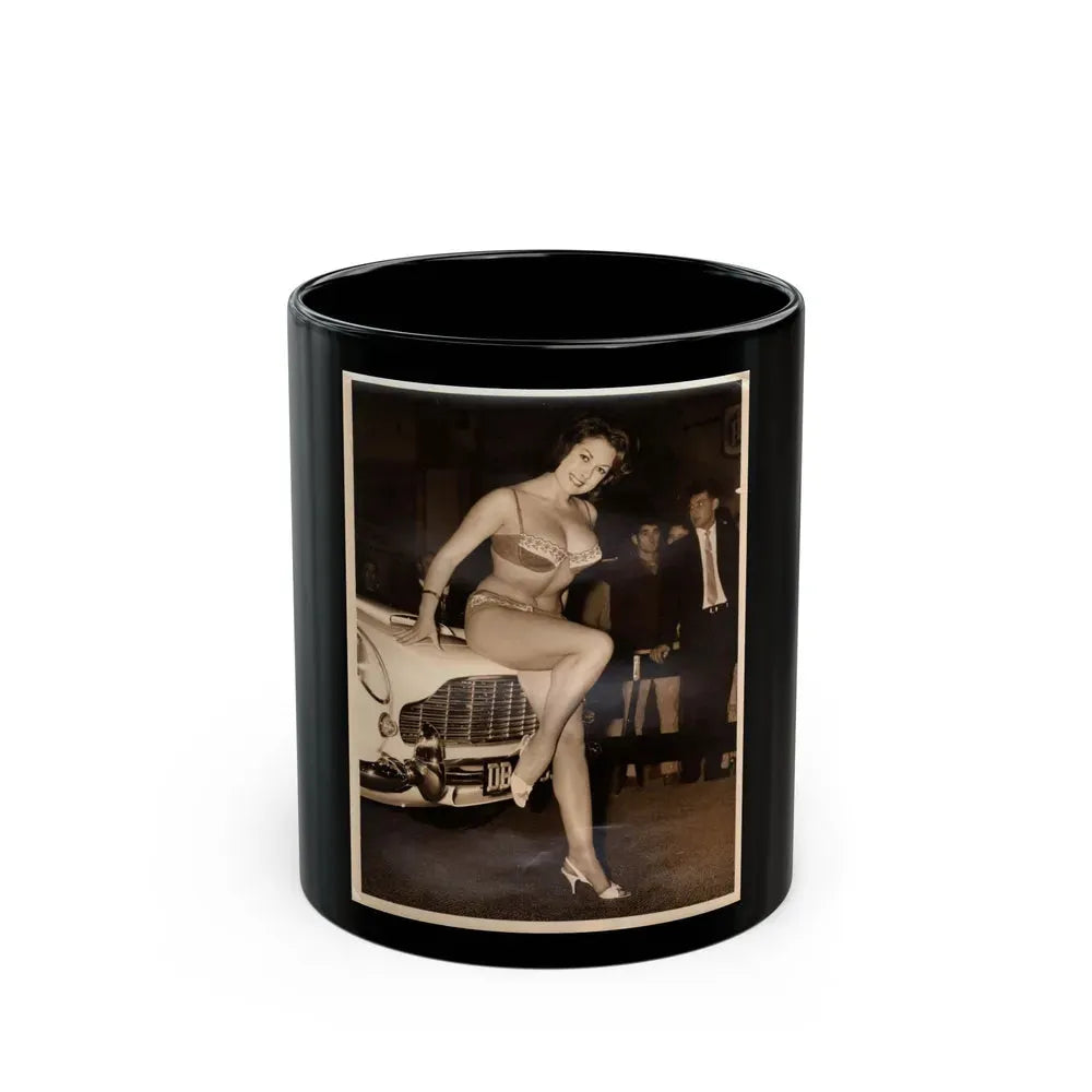 June Palmer #357 (Vintage Female Icon) Black Coffee Mug 11oz - Go Mug Yourself