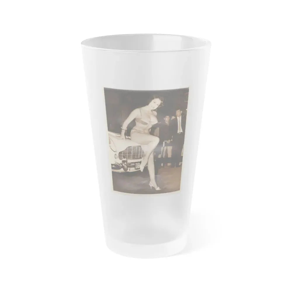 June Palmer #357 (Vintage Female Icon) Frosted Pint Glass 16oz 16oz Frosted - Go Mug Yourself