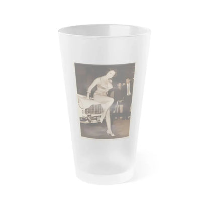 June Palmer #357 (Vintage Female Icon) Frosted Pint Glass 16oz 16oz Frosted - Go Mug Yourself