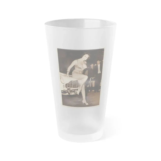 June Palmer #357 (Vintage Female Icon) Frosted Pint Glass 16oz 16oz Frosted - Go Mug Yourself