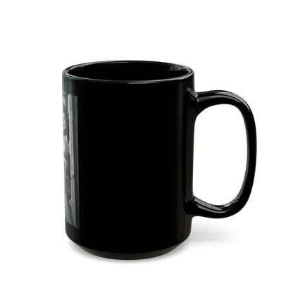 June Palmer #358 - Topless (Vintage Female Icon) Black Coffee Mug - Go Mug Yourself