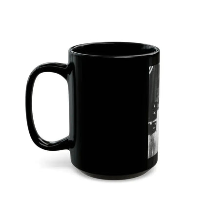June Palmer #358 - Topless (Vintage Female Icon) Black Coffee Mug - Go Mug Yourself