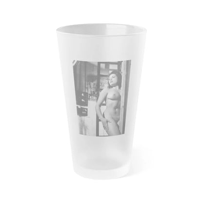 June Palmer #358 - Topless (Vintage Female Icon) Frosted Pint Glass 16oz-16oz-Frosted-Go Mug Yourself