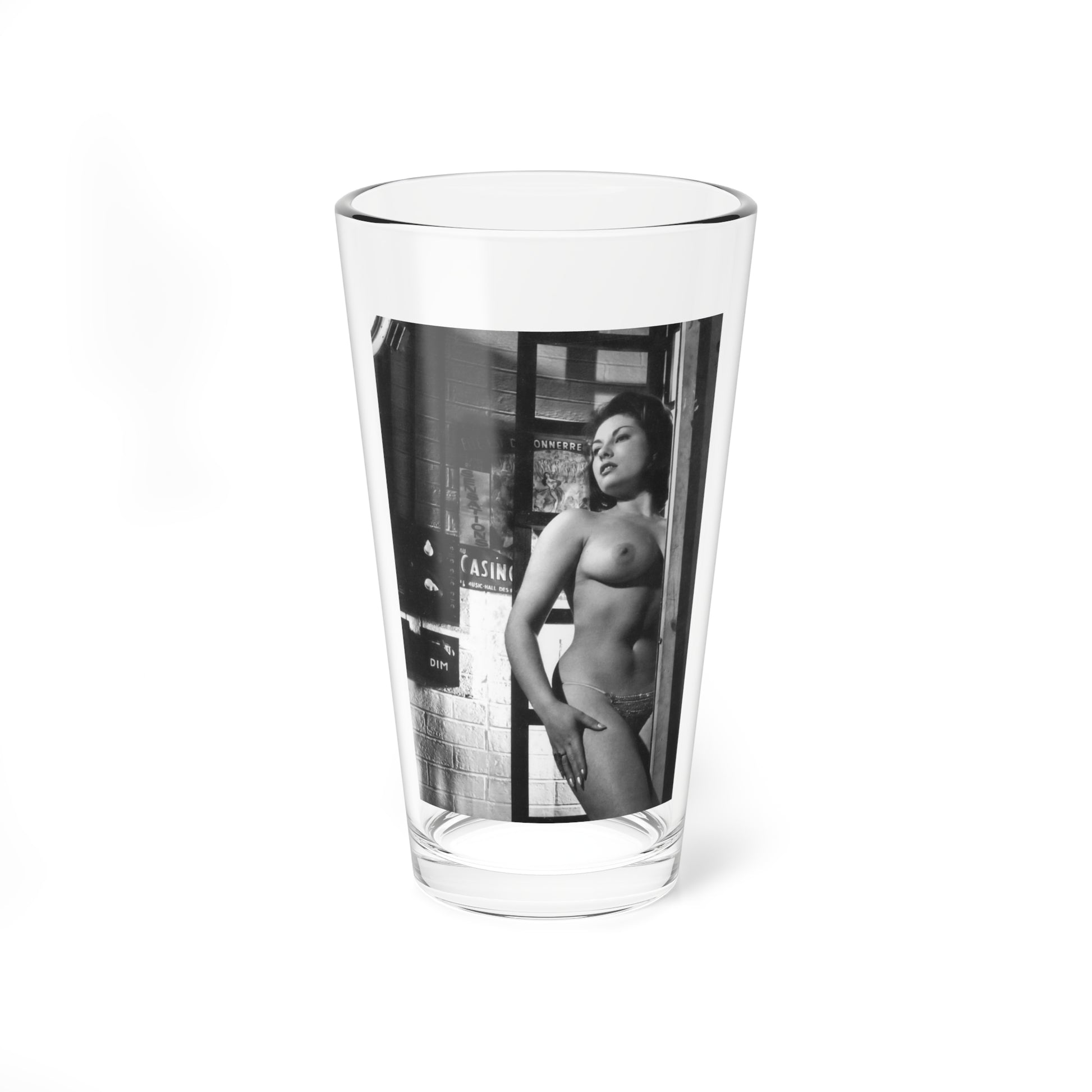 June Palmer #358 - Topless (Vintage Female Icon) Pint Glass 16oz-16oz-Go Mug Yourself