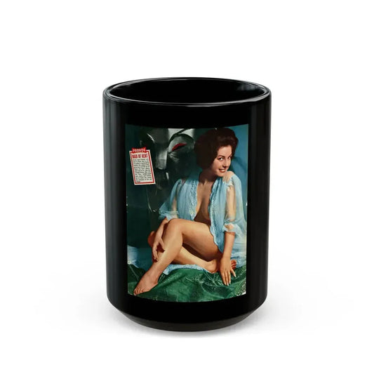 June Palmer #366 (Vintage Female Icon) Black Coffee Mug 15oz - Go Mug Yourself