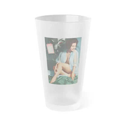 June Palmer #366 (Vintage Female Icon) Frosted Pint Glass 16oz 16oz Frosted - Go Mug Yourself