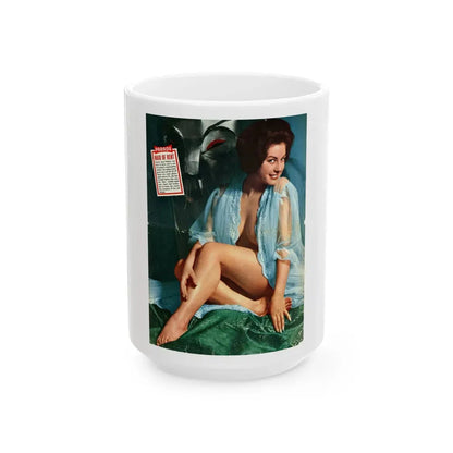 June Palmer #366 (Vintage Female Icon) White Coffee Mug 15oz - Go Mug Yourself