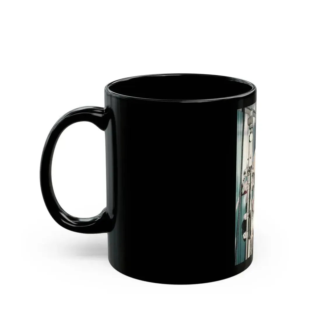 June Palmer #368 - Topless (Vintage Female Icon) Black Coffee Mug - Go Mug Yourself