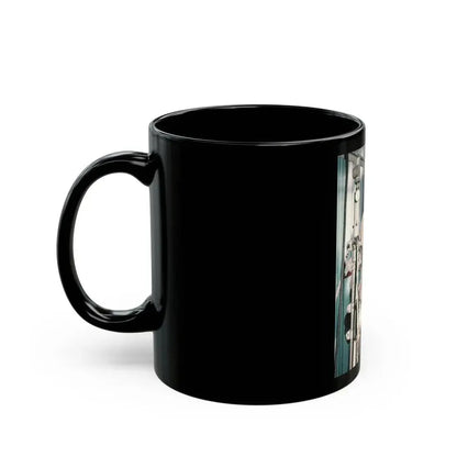 June Palmer #368 - Topless (Vintage Female Icon) Black Coffee Mug - Go Mug Yourself