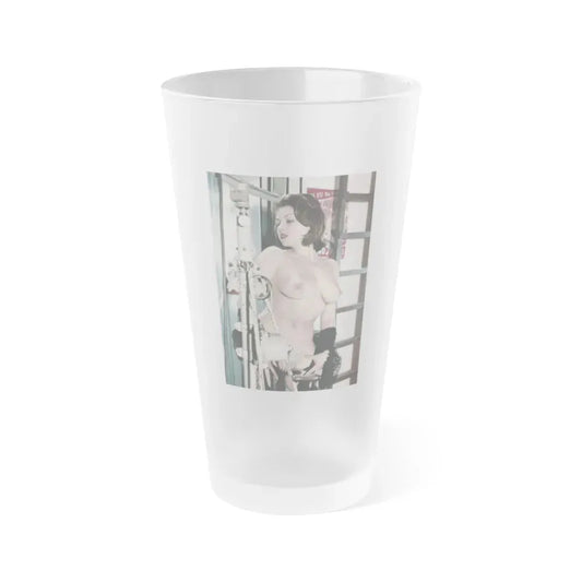 June Palmer #368 - Topless (Vintage Female Icon) Frosted Pint Glass 16oz 16oz Frosted - Go Mug Yourself