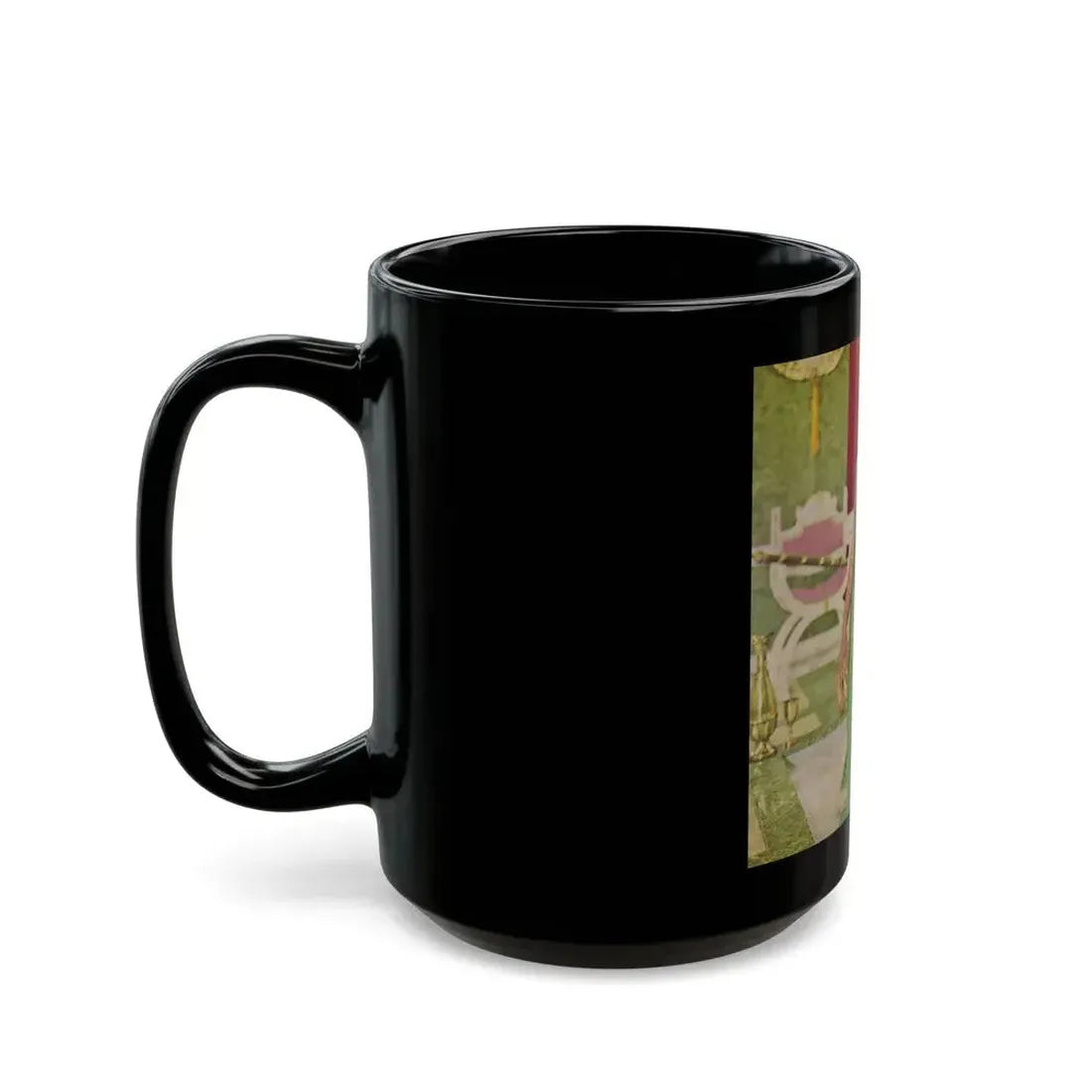 June Palmer #369 - Topless (Vintage Female Icon) Black Coffee Mug - Go Mug Yourself