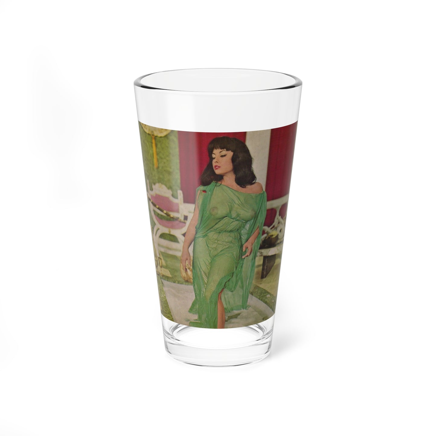 June Palmer #369 - Topless (Vintage Female Icon) Pint Glass 16oz-16oz-Go Mug Yourself