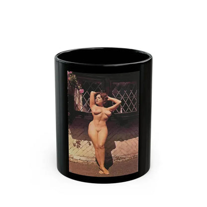 June Palmer #38 - Topless (Vintage Female Icon) Black Coffee Mug 11oz - Go Mug Yourself