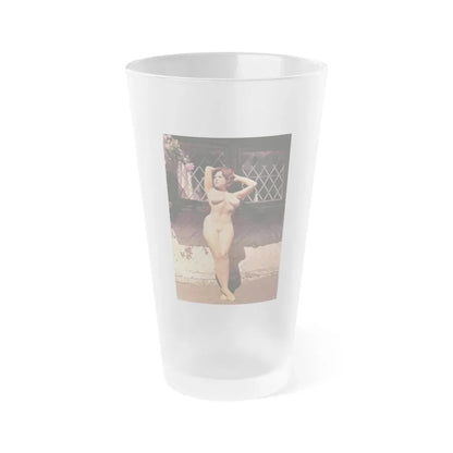 June Palmer #38 - Topless (Vintage Female Icon) Frosted Pint Glass 16oz 16oz Frosted - Go Mug Yourself