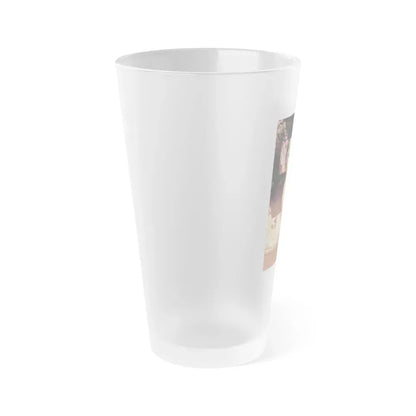 June Palmer #38 - Topless (Vintage Female Icon) Frosted Pint Glass 16oz - Go Mug Yourself