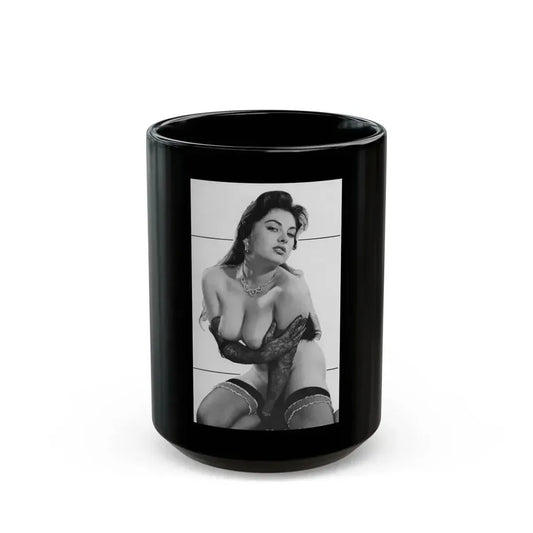 June Palmer #398 (Vintage Female Icon) Black Coffee Mug 15oz - Go Mug Yourself