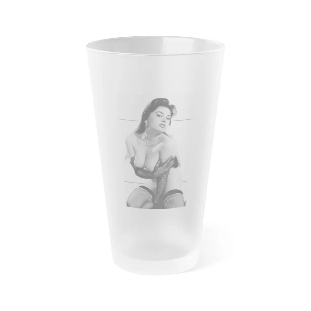 June Palmer #398 (Vintage Female Icon) Frosted Pint Glass 16oz-16oz-Frosted-Go Mug Yourself