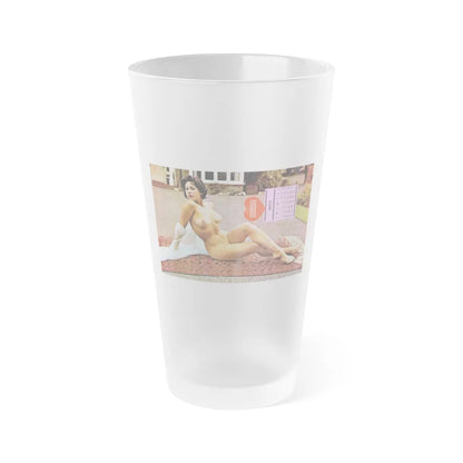 June Palmer #45 - Topless (Vintage Female Icon) Frosted Pint Glass 16oz-16oz-Frosted-Go Mug Yourself