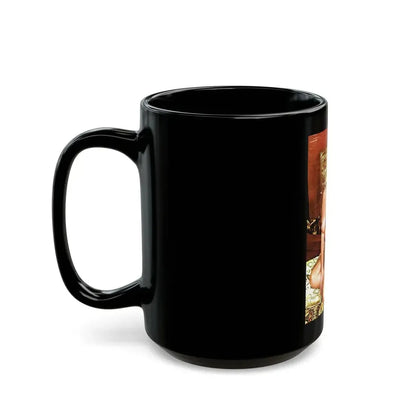 June Palmer #74 - Topless (Vintage Female Icon) Black Coffee Mug - Go Mug Yourself