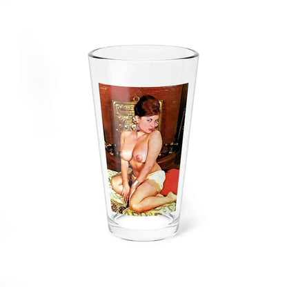 June Palmer #74 - Topless (Vintage Female Icon) Pint Glass 16oz 16oz - Go Mug Yourself