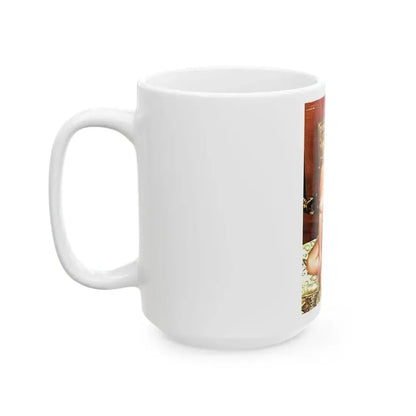June Palmer #74 - Topless (Vintage Female Icon) White Coffee Mug - Go Mug Yourself