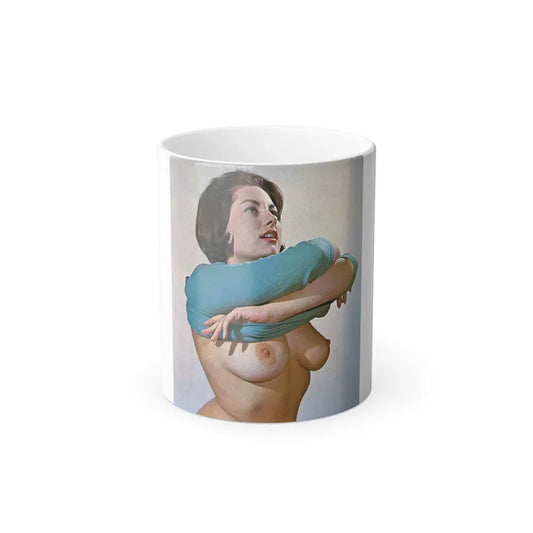 June Palmer #75 - Topless (Vintage Female Icon) Color Changing Coffee Mug 11oz - Go Mug Yourself