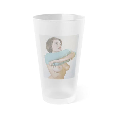 June Palmer #75 - Topless (Vintage Female Icon) Frosted Pint Glass 16oz-16oz-Frosted-Go Mug Yourself