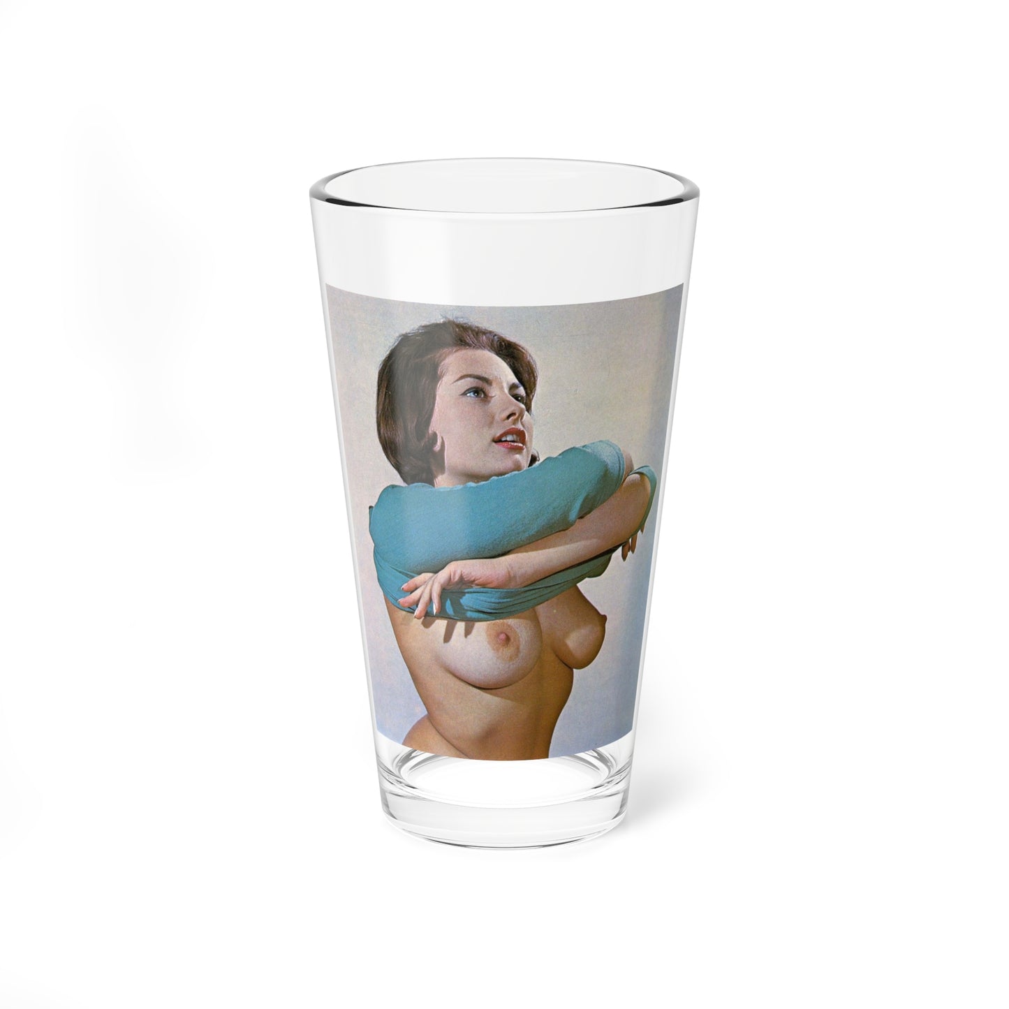 June Palmer #75 - Topless (Vintage Female Icon) Pint Glass 16oz-16oz-Go Mug Yourself