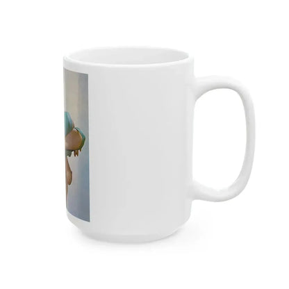 June Palmer #75 - Topless (Vintage Female Icon) White Coffee Mug - Go Mug Yourself