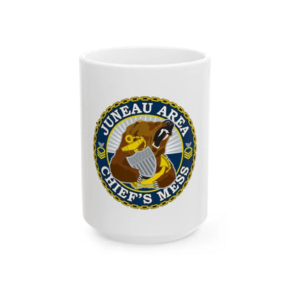 Juneau Area Chief Mess (U.S. Coast Guard) White Coffee Mug-15oz-Go Mug Yourself