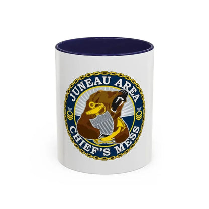 Juneau Area Chief Mess (U.S. Coast Guard) Accent Coffee Mug 11oz Navy - Go Mug Yourself