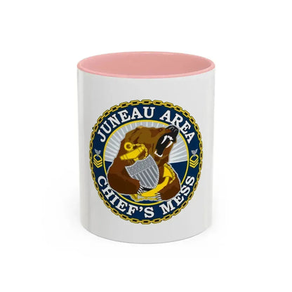Juneau Area Chief Mess (U.S. Coast Guard) Accent Coffee Mug 11oz Pink - Go Mug Yourself