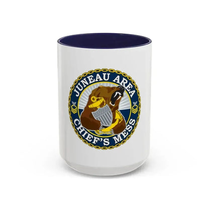 Juneau Area Chief Mess (U.S. Coast Guard) Accent Coffee Mug 15oz Navy - Go Mug Yourself