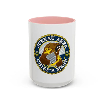 Juneau Area Chief Mess (U.S. Coast Guard) Accent Coffee Mug 15oz Pink - Go Mug Yourself