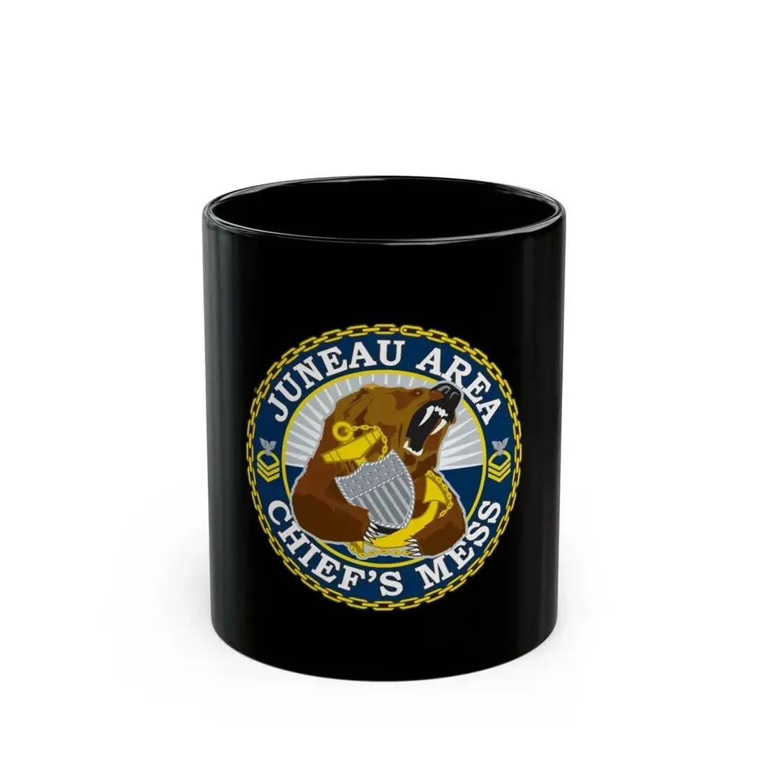 Juneau Area Chief Mess (U.S. Coast Guard) Black Coffee Mug 11oz - Go Mug Yourself