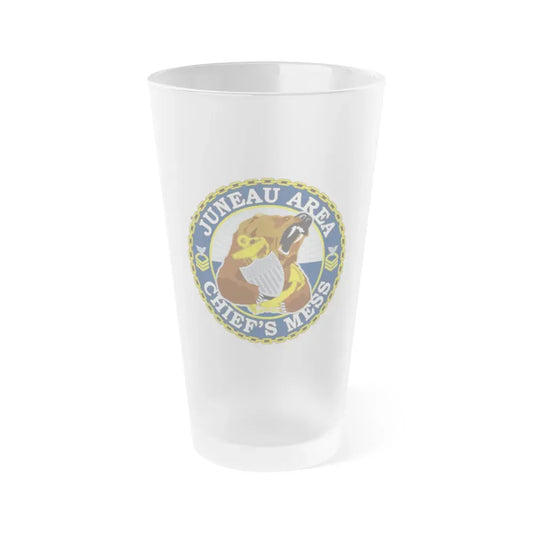 Juneau Area Chief Mess (U.S. Coast Guard) Frosted Pint Glass 16oz Default Title - Go Mug Yourself