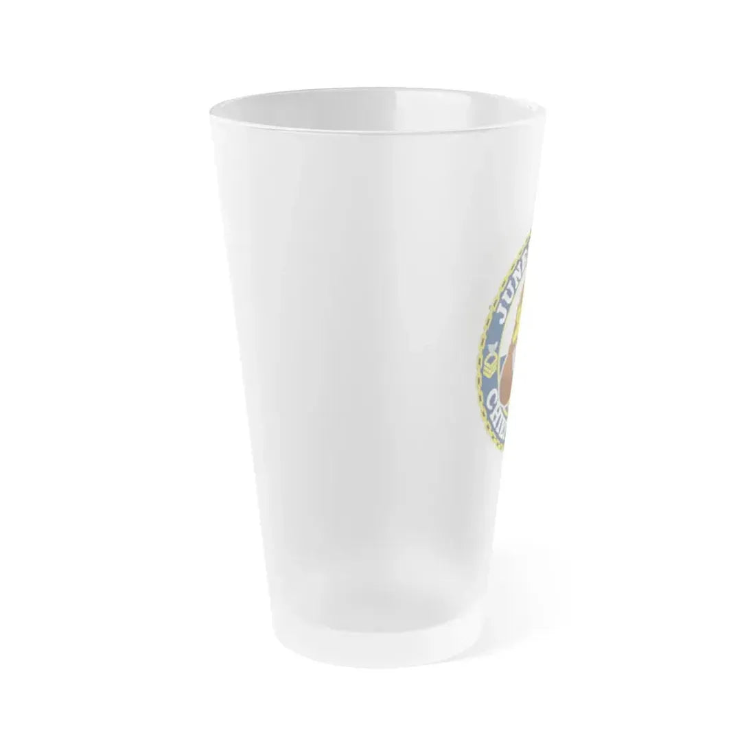 Juneau Area Chief Mess (U.S. Coast Guard) Frosted Pint Glass 16oz - Go Mug Yourself
