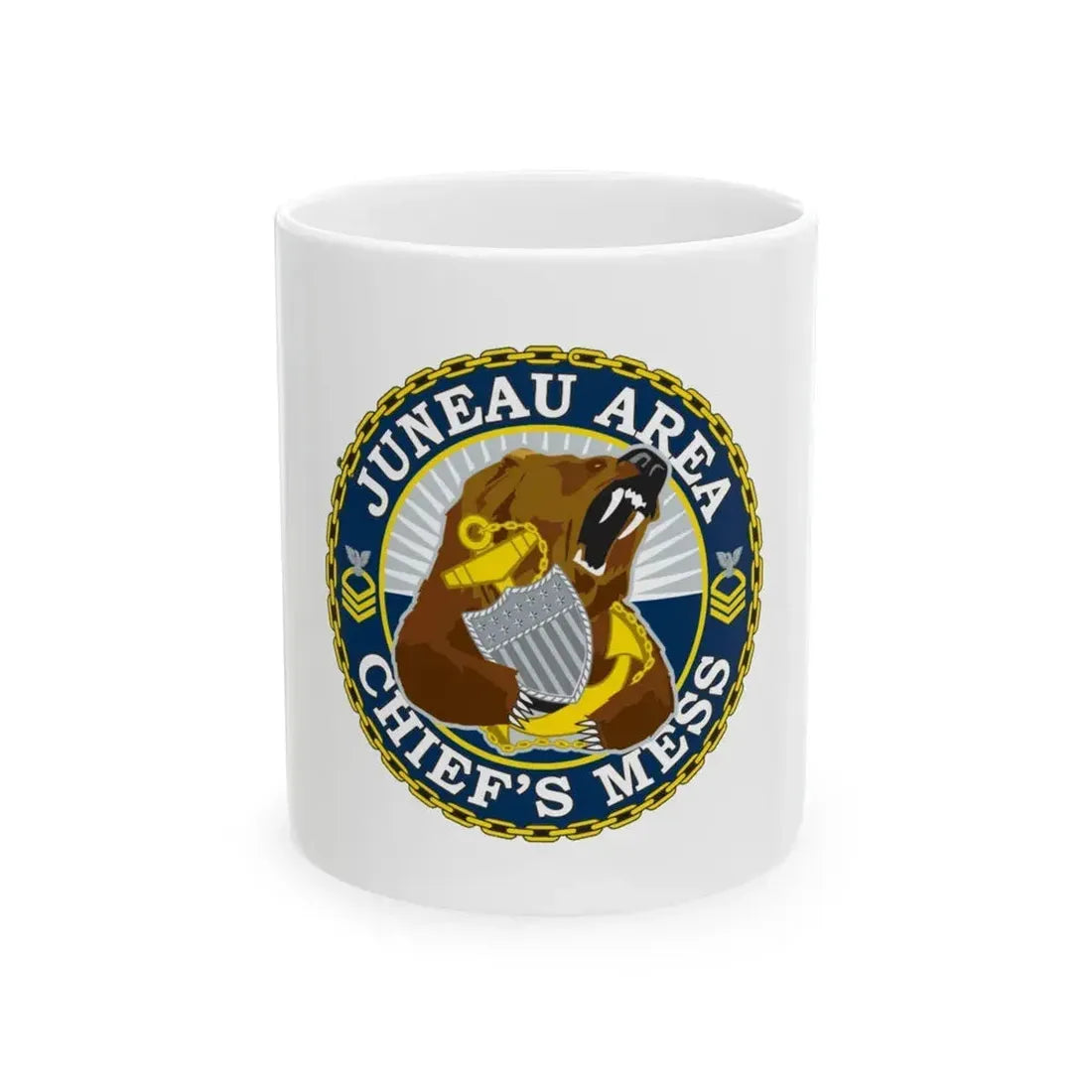 Juneau Area Chief Mess (U.S. Coast Guard) White Coffee Mug 11oz - Go Mug Yourself