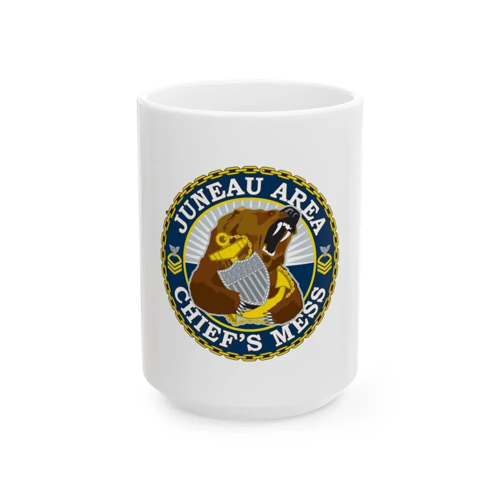 Juneau Area Chief Mess (U.S. Coast Guard) White Coffee Mug 15oz - Go Mug Yourself