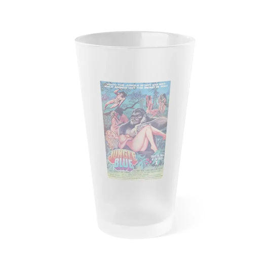 JUNGLE BLUE 1978 Movie Poster - Frosted Pint Glass 16oz 16oz Frosted - Go Mug Yourself
