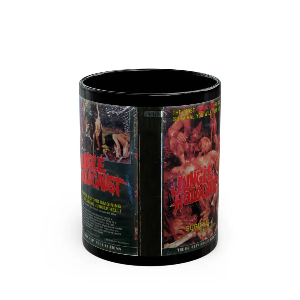 JUNGLE HOLOCAUST (VHS COVER) - Black Coffee Mug-11oz-Go Mug Yourself