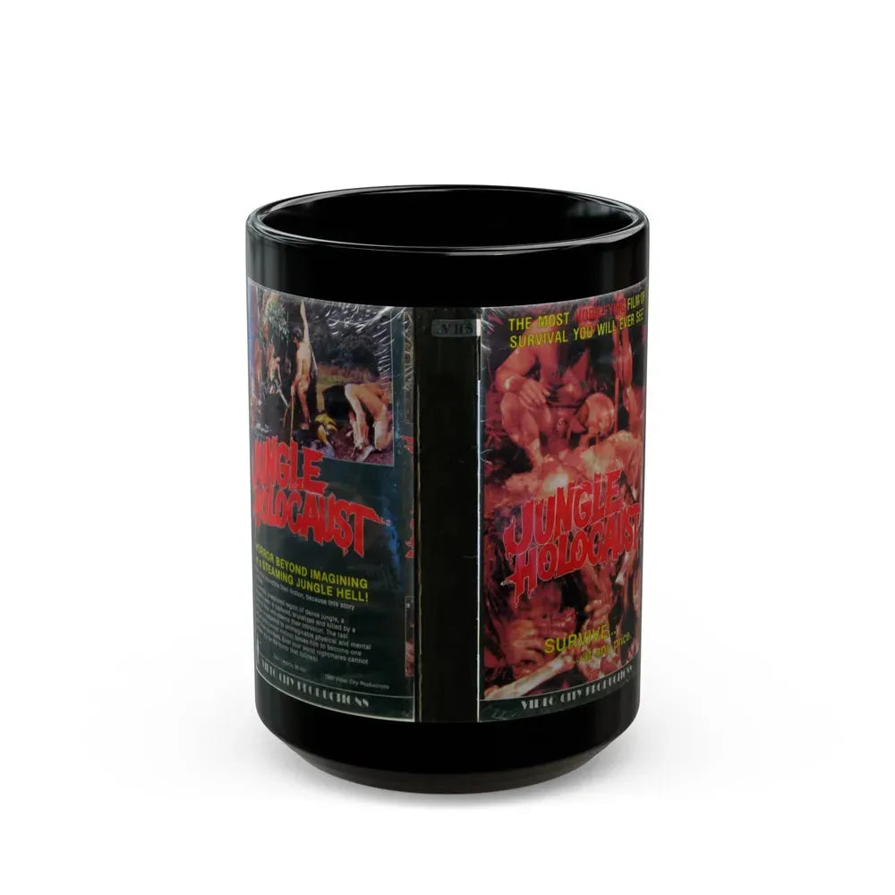 JUNGLE HOLOCAUST (VHS COVER) - Black Coffee Mug 15oz - Go Mug Yourself