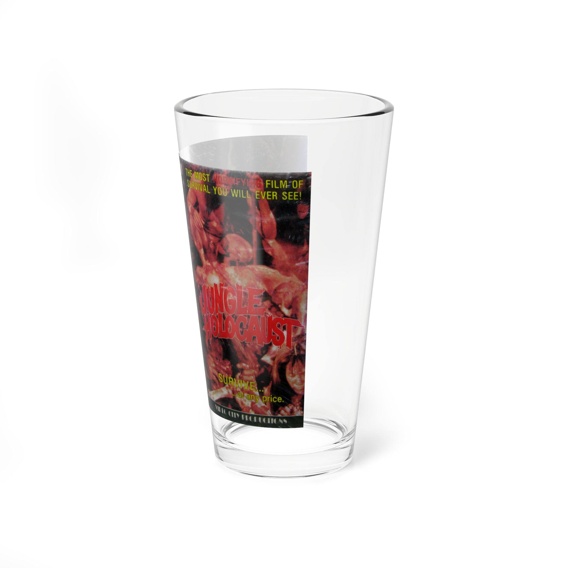 JUNGLE HOLOCAUST (VHS COVER) Pint Glass 16oz-Go Mug Yourself