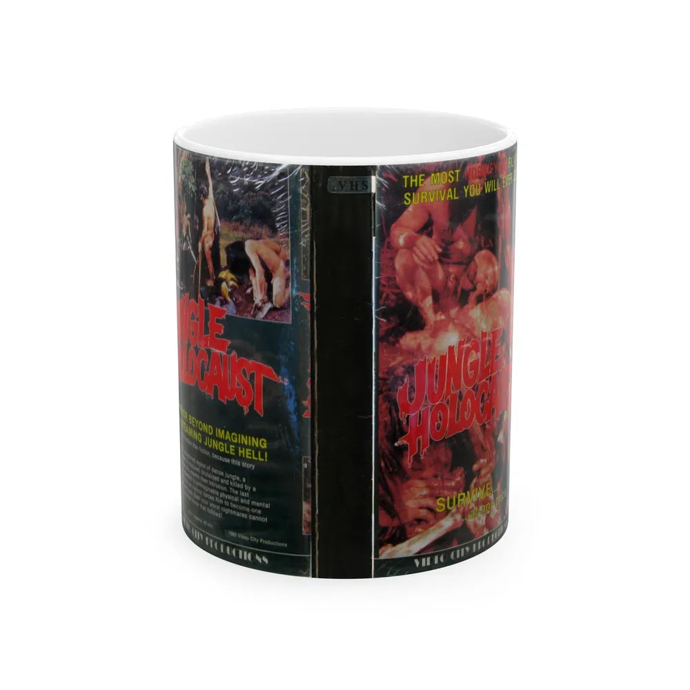 JUNGLE HOLOCAUST (VHS COVER) - White Coffee Mug-11oz-Go Mug Yourself