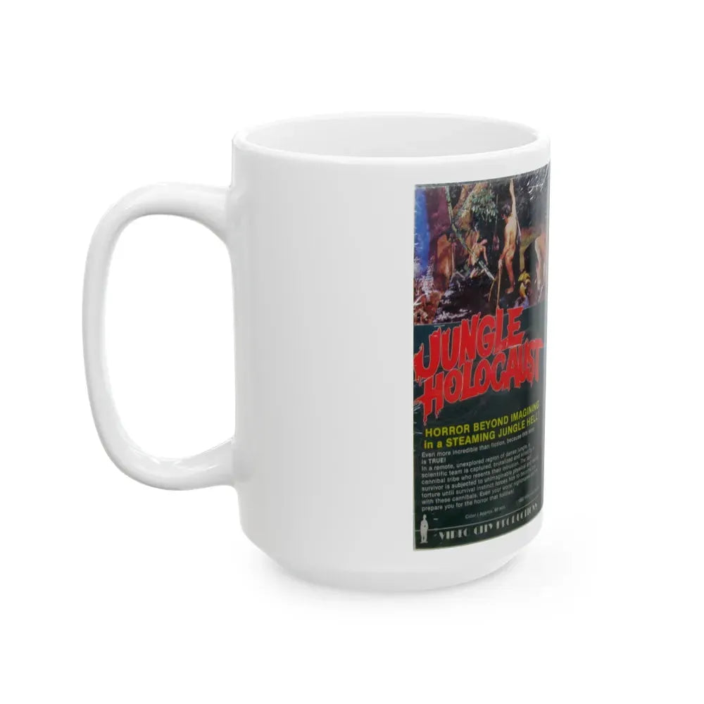 JUNGLE HOLOCAUST (VHS COVER) - White Coffee Mug - Go Mug Yourself