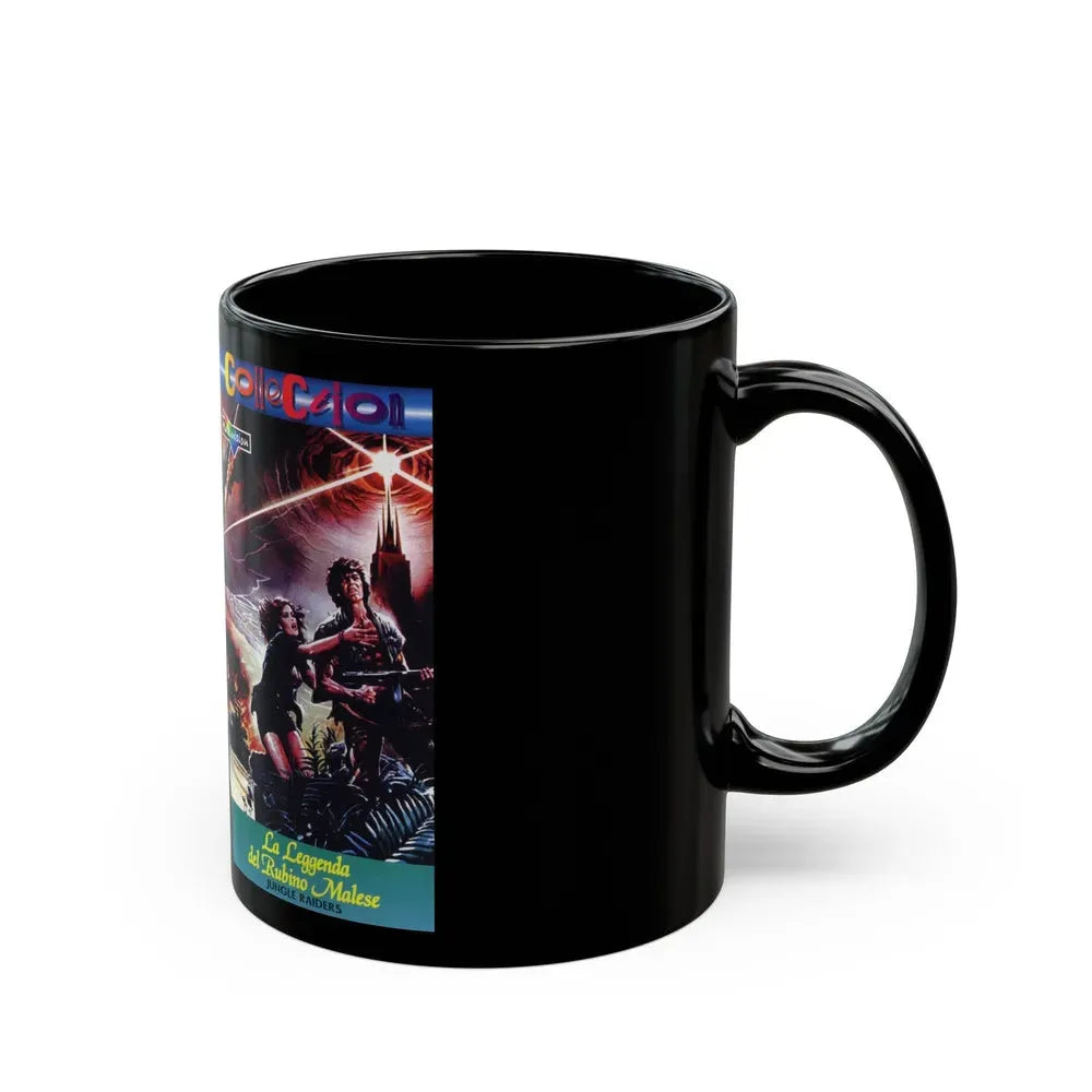 JUNGLE RAIDERS (VHS COVER) - Black Coffee Mug - Go Mug Yourself